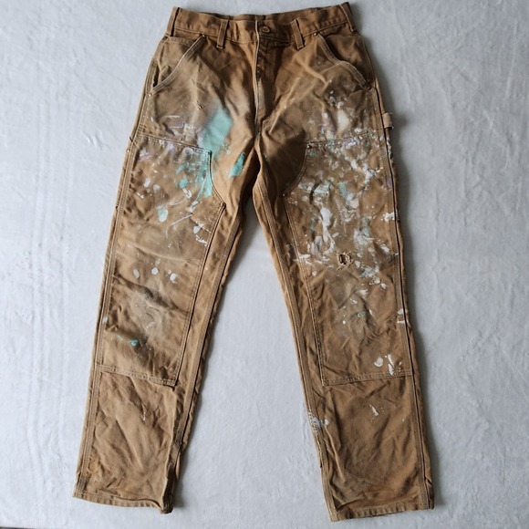 Carhartt Other - Carhartt Paint Pants Used Work Wear 32L 32W Distressed Reinforced Knees Worn